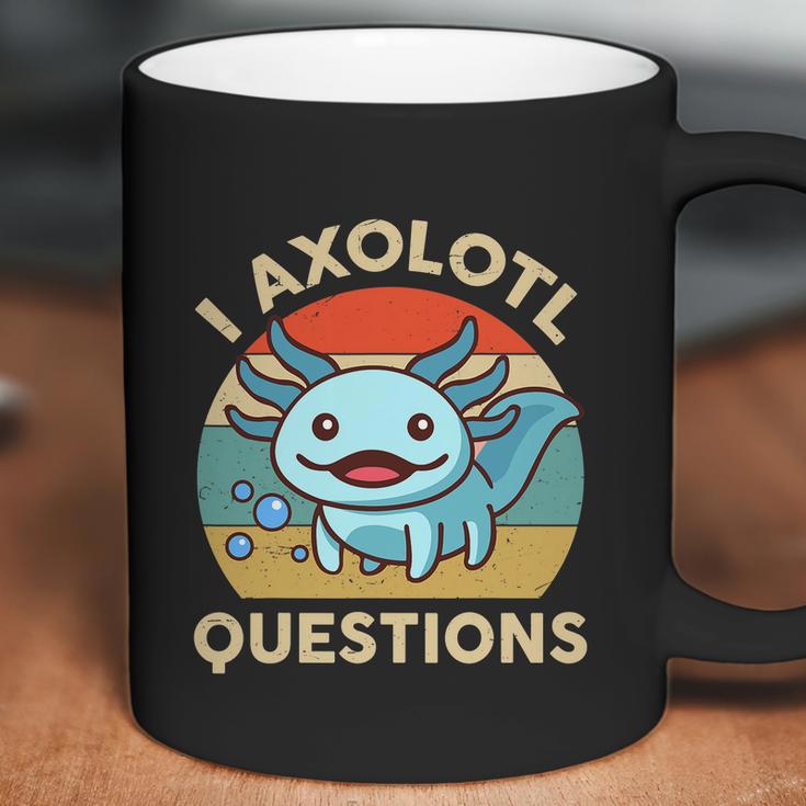 I Axolotl Questions Shirt Kids Blue Salamander Plush Axolotl Coffee Mug