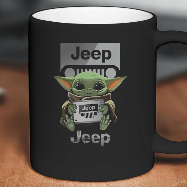 Baby Yoda Hug Jeep Coffee Mug