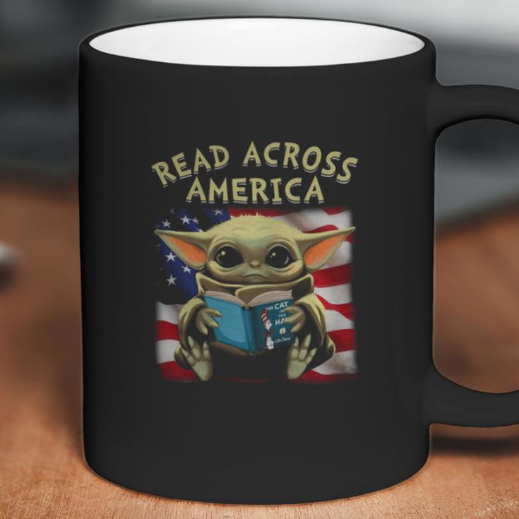 Baby Yoda Read Across America Flag Coffee Mug