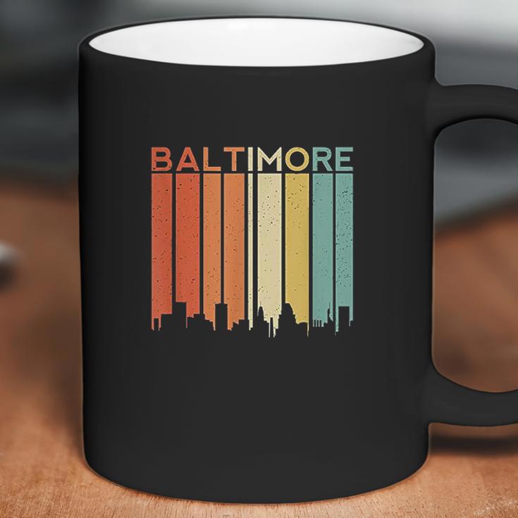 Baltimore Maryland Vintage Retro City Urban Skyline Seaport Coffee Mug