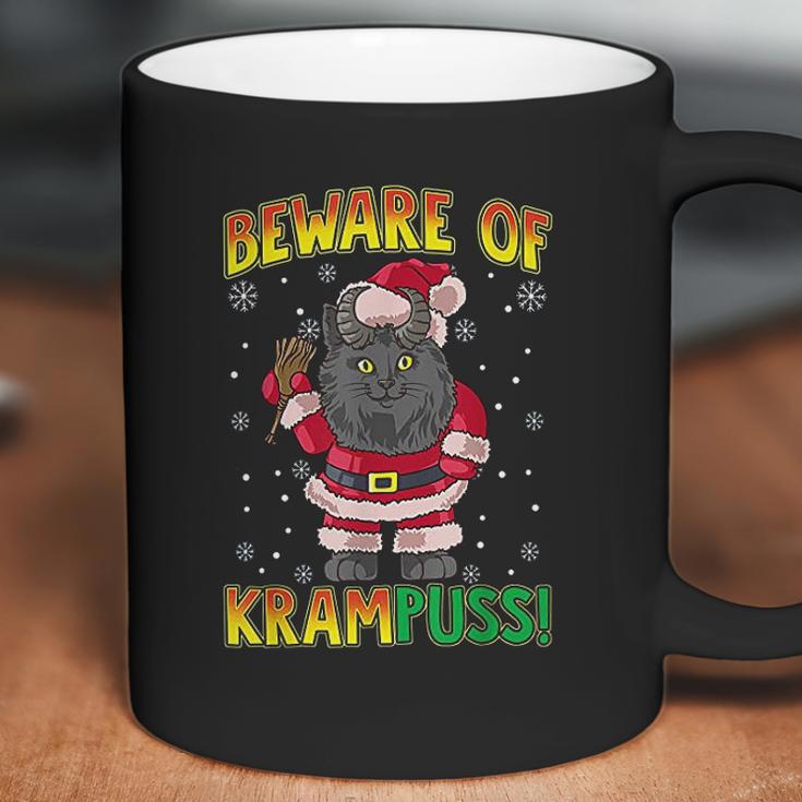 Beware Of Krampuss Cat Krampus Christmas Krampus Coffee Mug