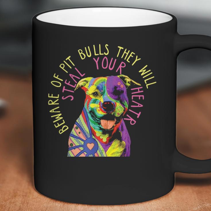 Beware Of Pit Bulls They Will Steal Your Heart Pitbull Coffee Mug