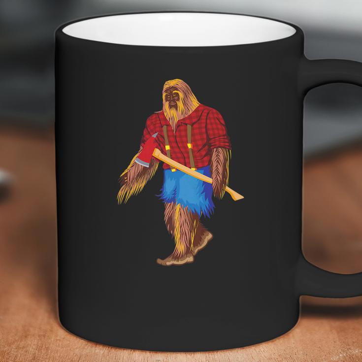 Bigfoot Lumberjack Shirt Cool Log Rolling Woodsman Gift Coffee Mug