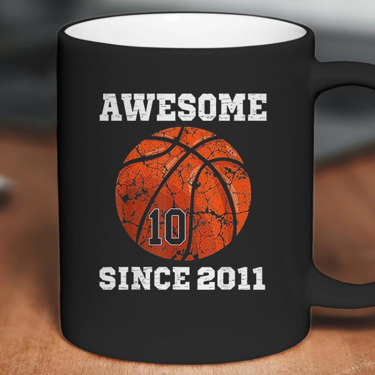 Birthday Basketball Lover Gift Vintage Since 2011 Coffee Mug