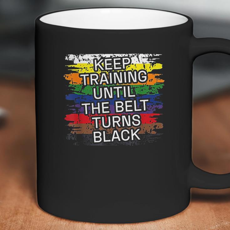 Black Belt Keep Training Martial Art Karate Tae Kwon Do Kick Coffee Mug