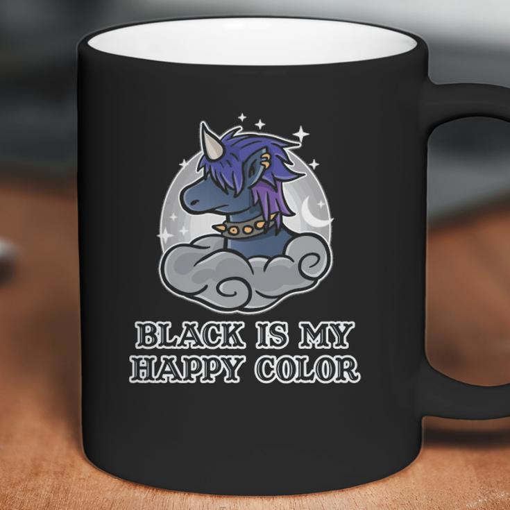 Black Is My Happy Color Kawaii Pastel Goth Gothic Unicorn Coffee Mug