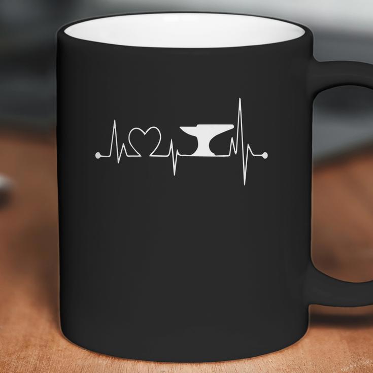 Blacksmith Anvil Heartbeat ForgeShirt Coffee Mug