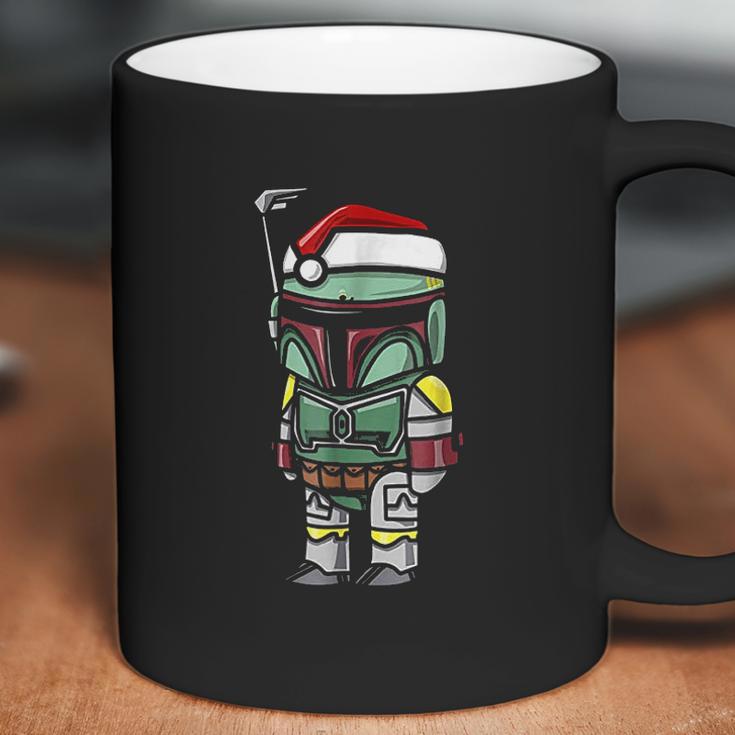 Boba Fett Santa Hat Cartoon Christmas Coffee Mug