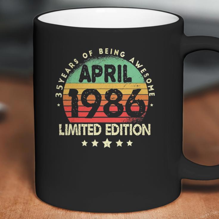 Born In April 1986 Vintage Limited Edition 35Th Birthday Coffee Mug