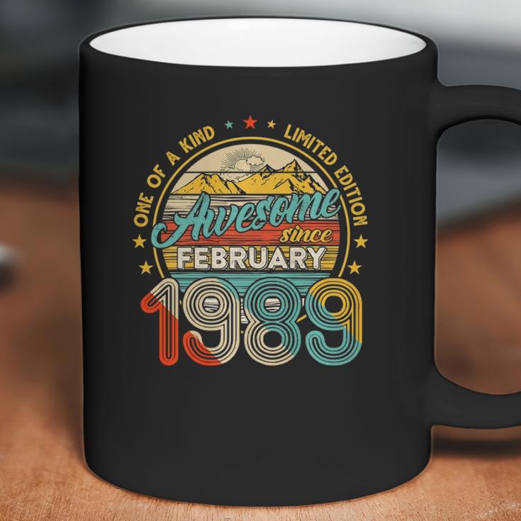 Born In February 1989 32Nd Birthday Gift Retro 32 Years Old Coffee Mug