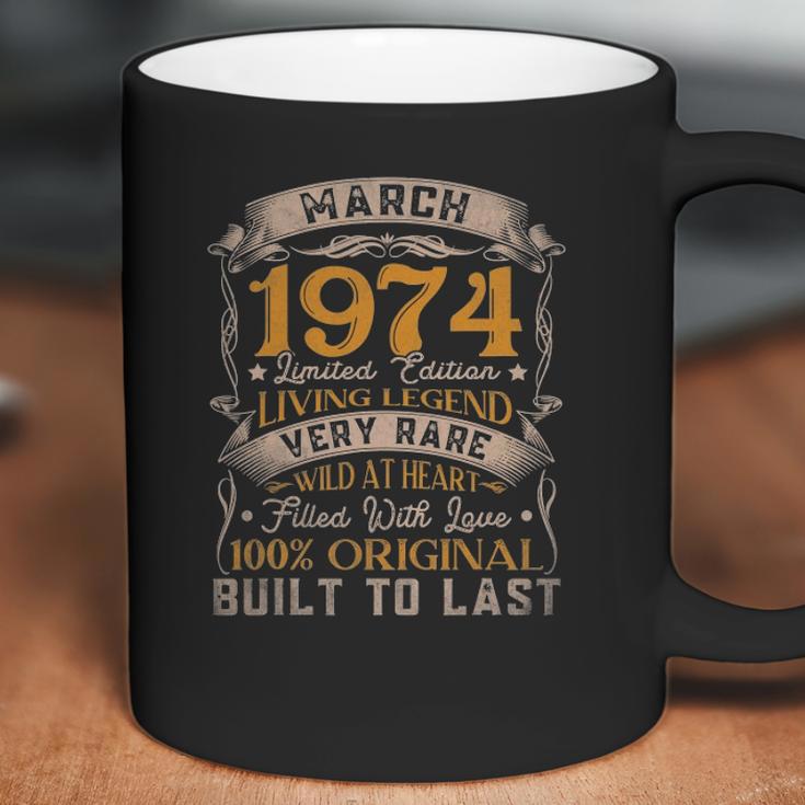 Born In March 1974 Vintage 47Th Birthday Gifts 47 Years Old Coffee Mug