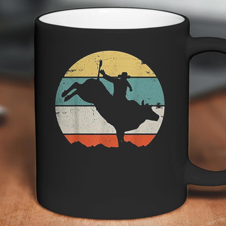 Bull Riding Rodeo Cowboy Western Country Retro Vintage Design Coffee Mug