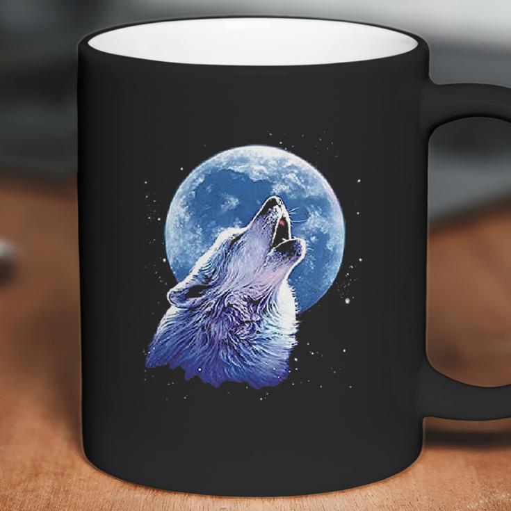 Call Of The Wild Lone Wolf Howling At The Moon Wildlife Coffee Mug