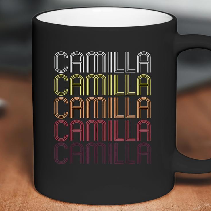 Camilla Retro Wordmark Pattern Vintage Style Coffee Mug