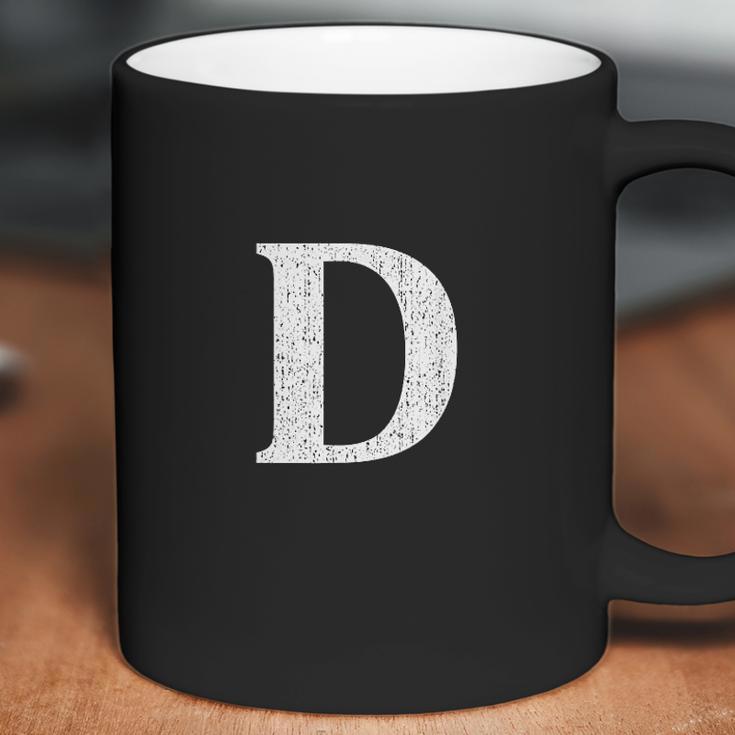 Capital Letter D Monogram Initial Coffee Mug