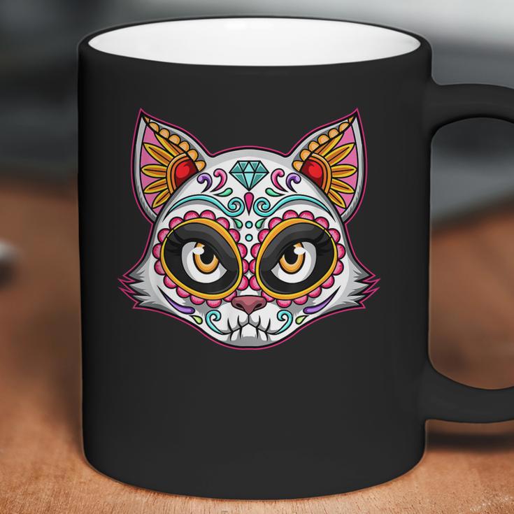 Cat Sugar Skull Funny Day Of The Dead Group Matching Coffee Mug