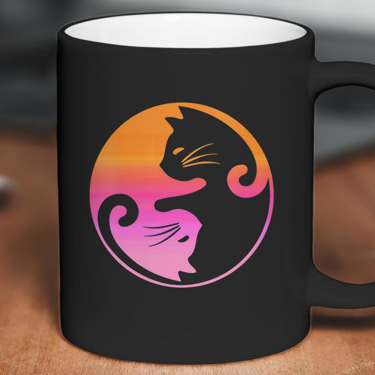 Cat Yin Yang Shirt Cat Ying Yang Shirt Cat Mama Cat Dad Coffee Mug