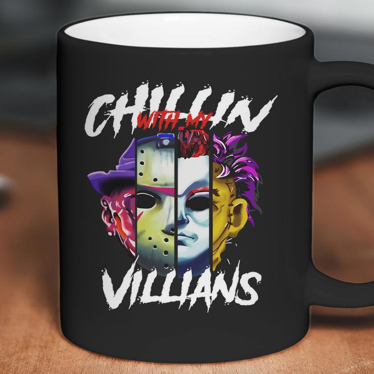 Chillin With My Villains Horror Movie Funny Coffee Mug