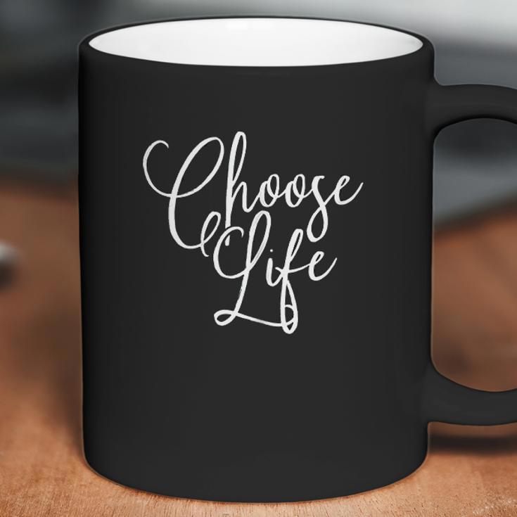 Choose Life Script Lettering Coffee Mug