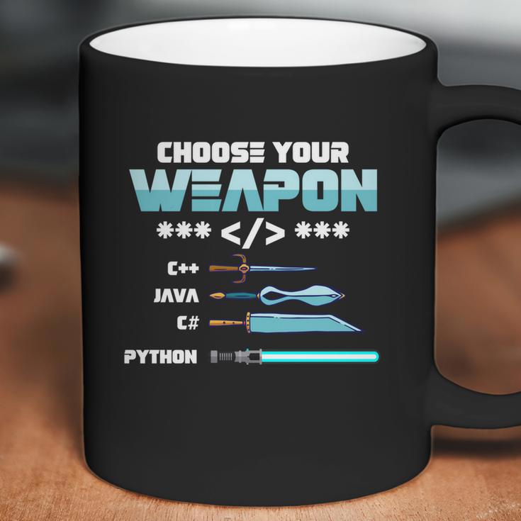 Choose Your Weapon C Java Python C Programmers Gift Graphic Design Printed Casual Daily Basic Coffee Mug