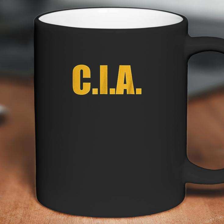 Cia Agent Funny Halloween Costume Navy Gold Coffee Mug