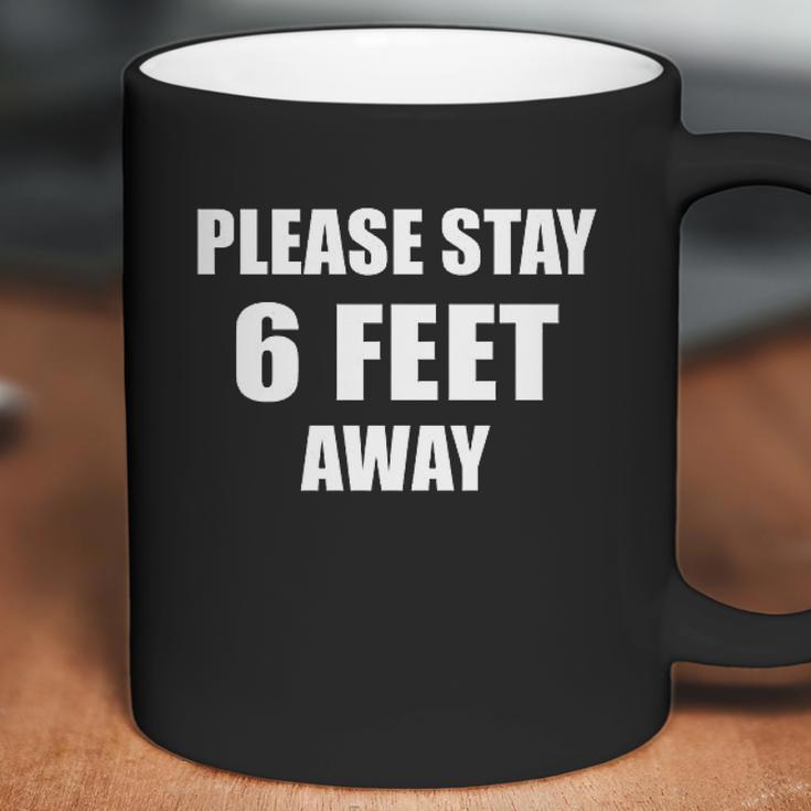 Circular Please Stay 6 Feet Away Social Distancing Coffee Mug