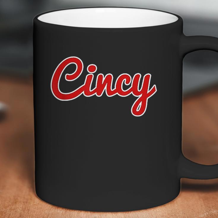 Classic Red Script Cincy City Coffee Mug