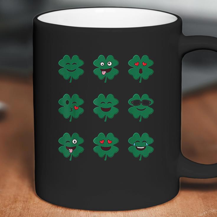 Clover Emojis St Patricks Day Emoticons Boys Girls Kids Coffee Mug