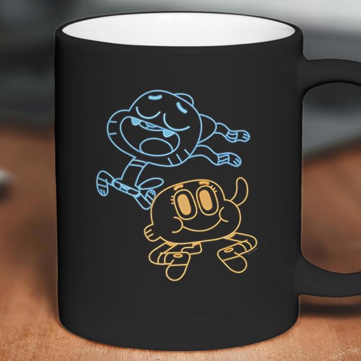 Cn The Amazing World Of Gumball & Darwin Neon Outline Coffee Mug