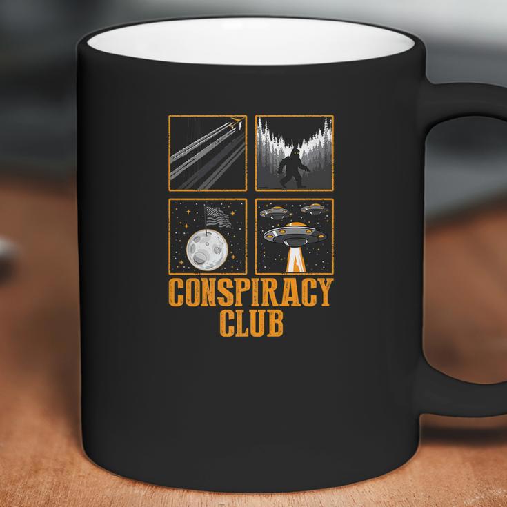 Conspiracy Club Bigfoot Ufo Aliens Moon Landing Coffee Mug