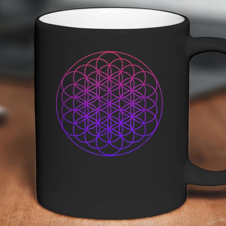 Cool Sacred Geometry Geometric Repeating Circles Trippy Yoga Coffee Mug