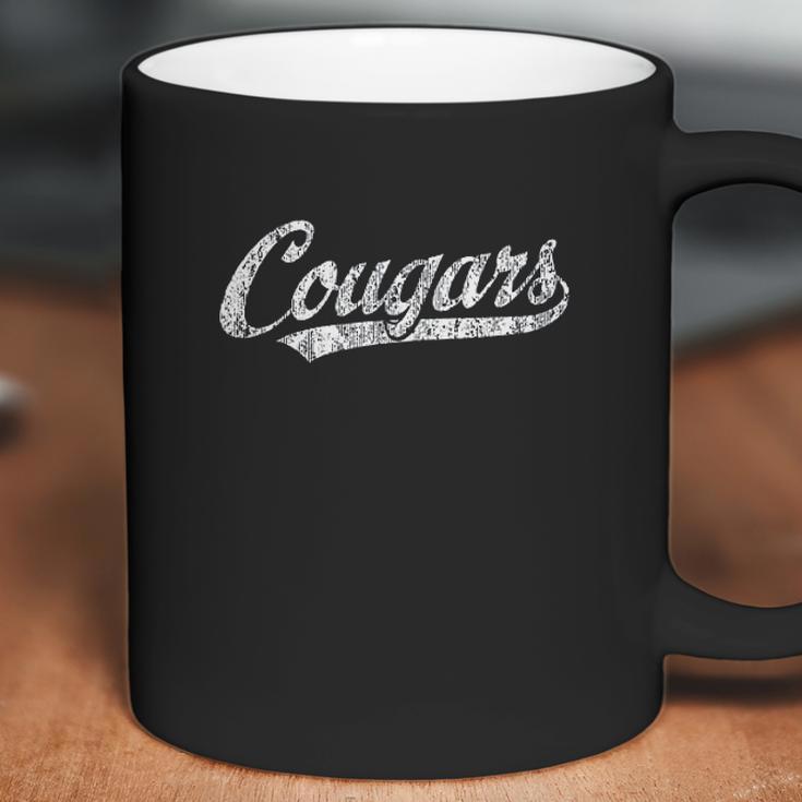 Cougars Mascot Vintage Sports Coffee Mug