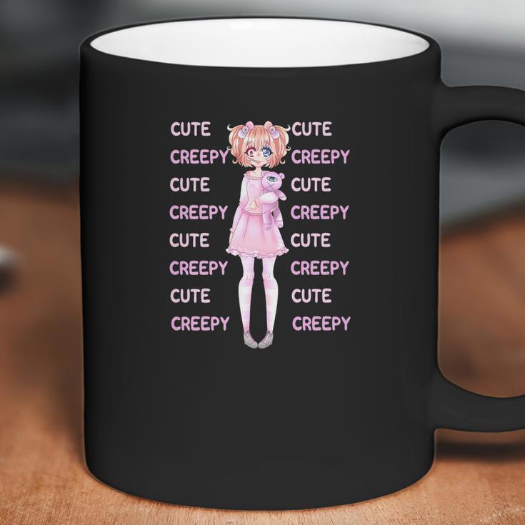 Creepy Cute Pastel Goth Doll Cyclops Bear Plushie Coffee Mug