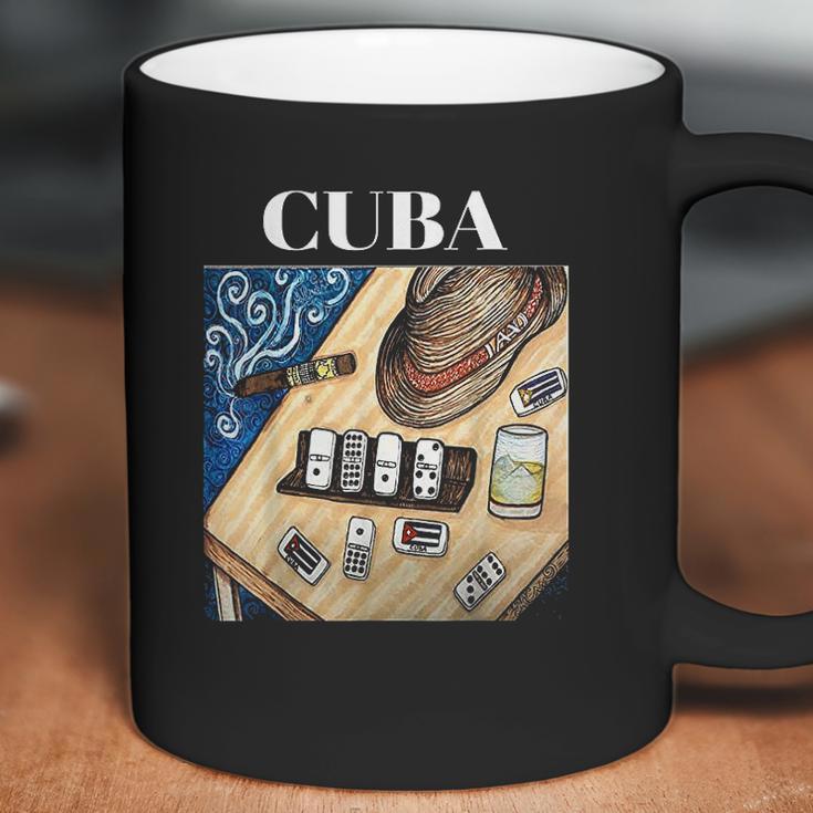 Cuban Dominos Cigar Fedora Hat Funny Cuba Coffee Mug