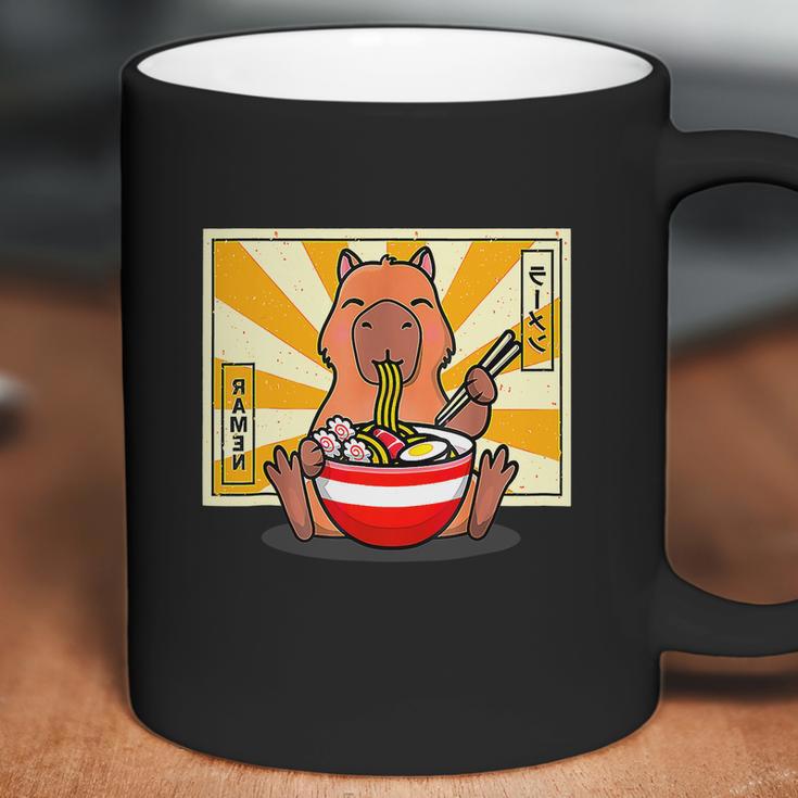 Cute Capybara Eating Ramen Funny Animal Anime Manga Coffee Mug