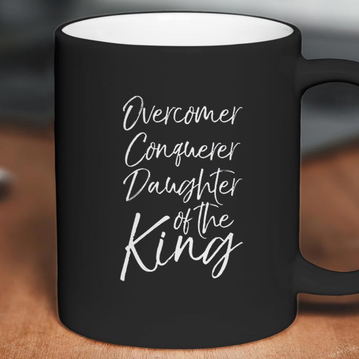 Cute Christian Gift Overcomer Conquerer Daughter Of The King Coffee Mug