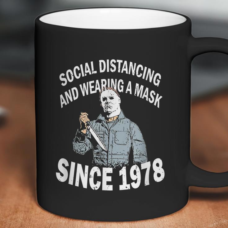 Cute Halloween Funny Halloween Day Social Distancing And Wearing A Mask Since V2 Coffee Mug