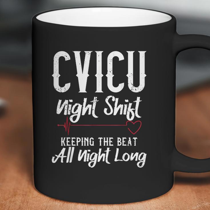 Cvicu Night Shift Nurse Keeping The Beat Coffee Mug