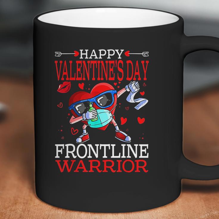 Dabbing Heart Masked Happy Valentines Day Frontline Warrior Coffee Mug