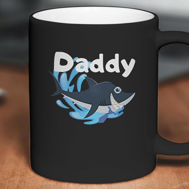 Daddy Shark Cartoon Gift Dad Birthday Gifts Coffee Mug