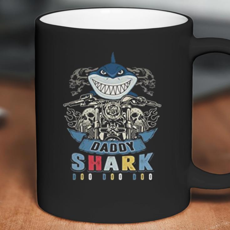 Daddy Shark Skull Biker Best Christmas Gifts For Dad Coffee Mug