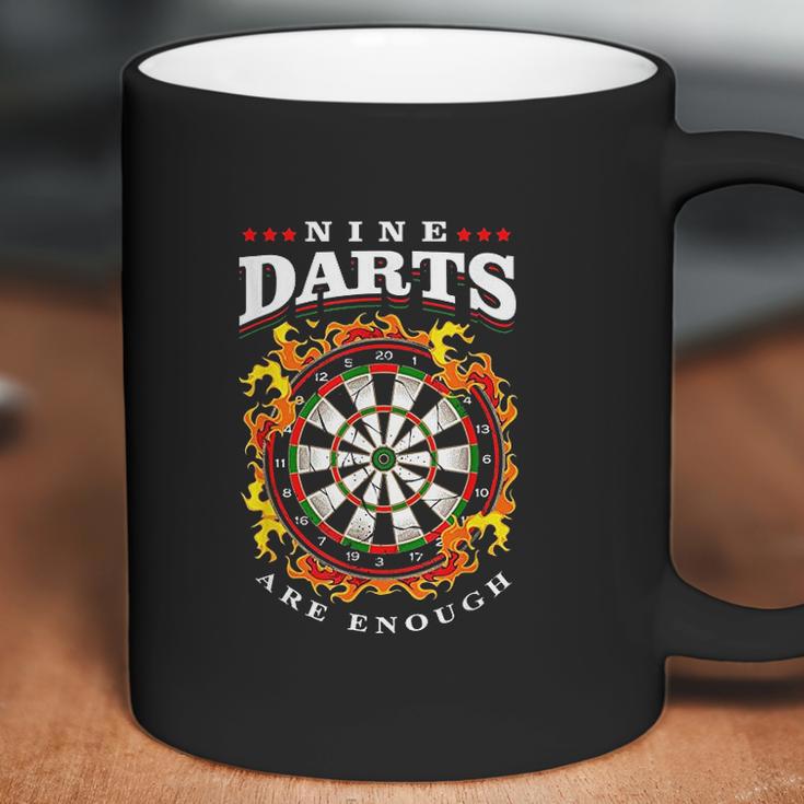 Dart Nine Darts Are Enough Dartboard In Flames Coffee Mug