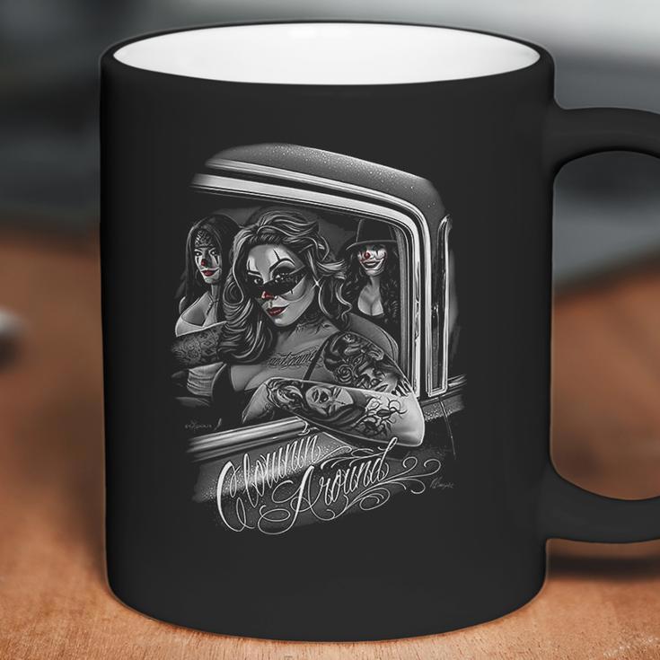 David Gonzales Clowning Around Chola Lowrider Chicano Dga Art Coffee Mug