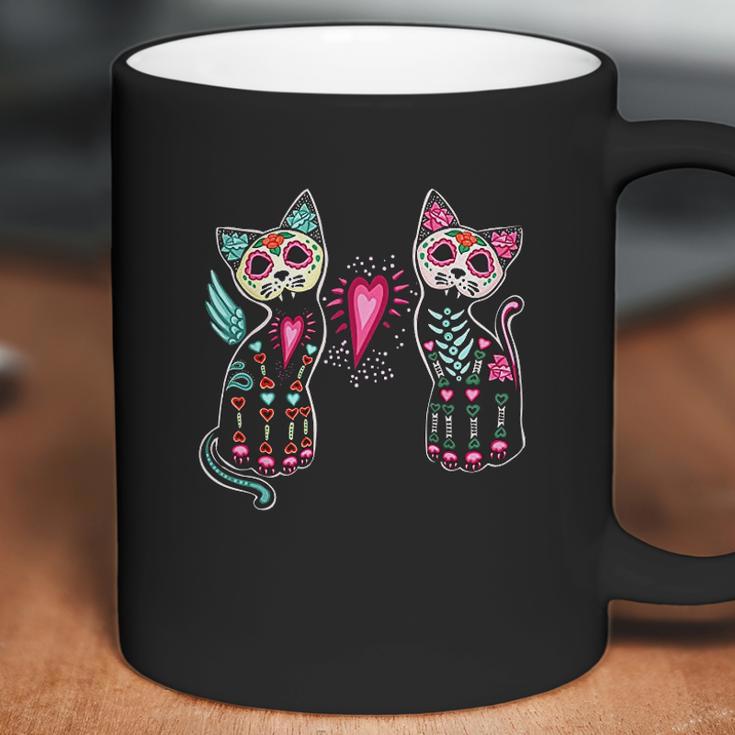 Day Of The Dead Cats Cat Lovers Dia De Los Muertos Coffee Mug