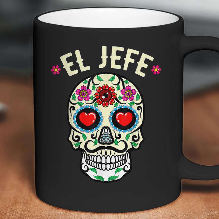 Day Of The Dead Mexico El Jefe Boss Sugar Skull Halloween Coffee Mug