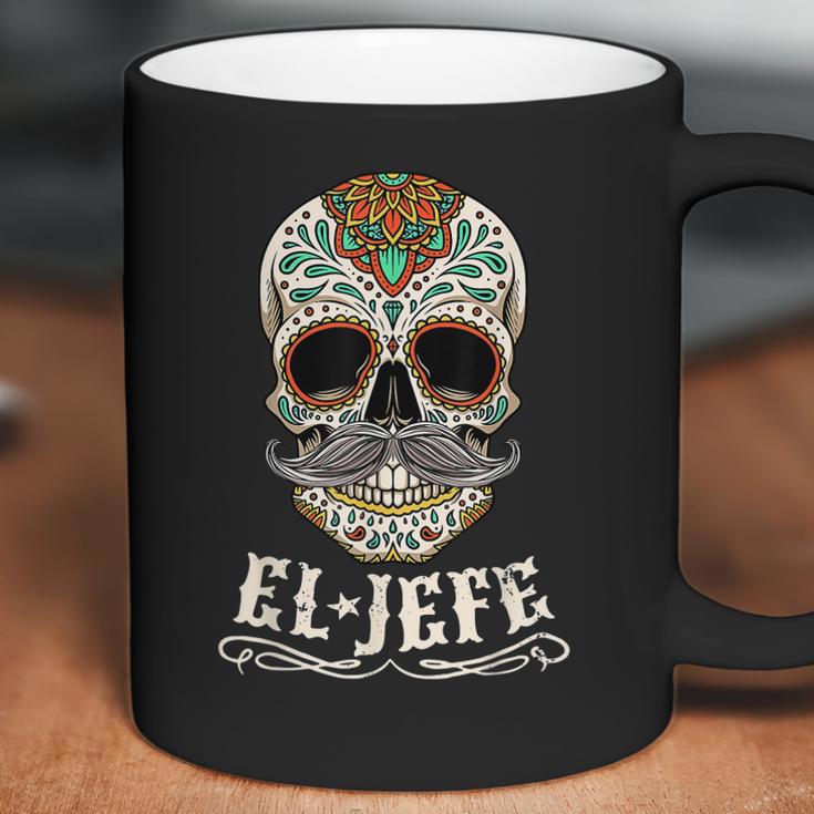 Day Of The Dead Mexico El Jefe Boss Sugar Skull Halloween Coffee Mug