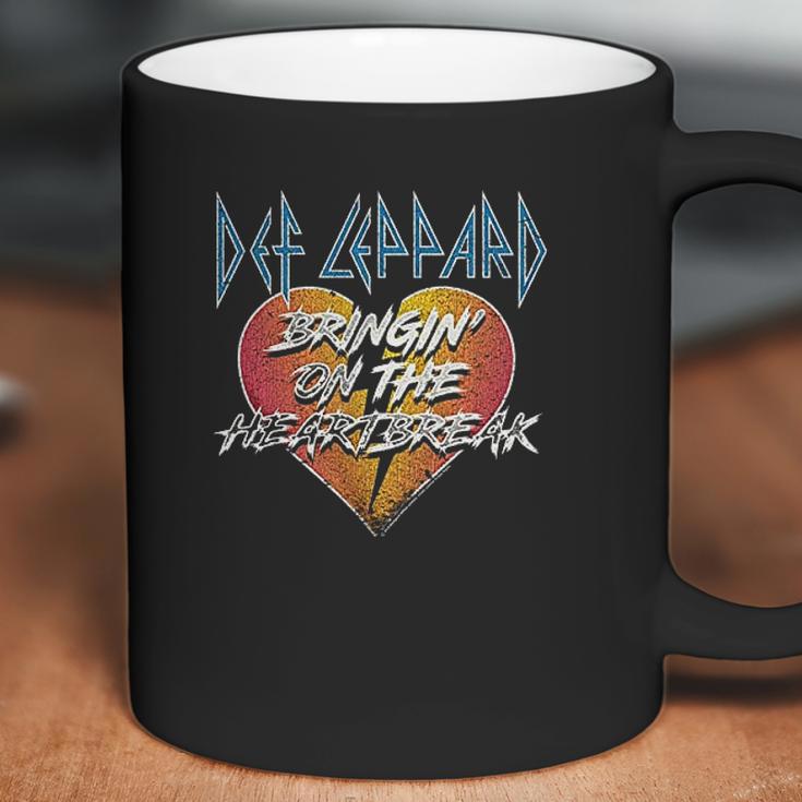 Def Leppard 1977 English Rock Band Bringin Heartbreak Black Coffee Mug