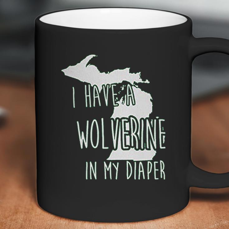 In My Diaper I Have A Wolverine State Of Michigan Msu Baby Coffee Mug