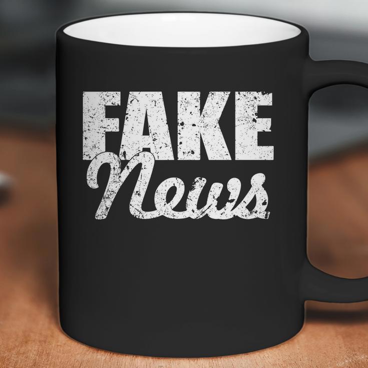 Distressed Fake News Logo Coffee Mug