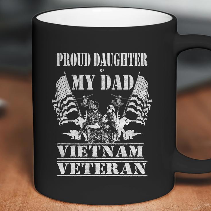 Distressed Proud Daughter Dad Vietnam Veteran Military Gift Graphic Design Printed Casual Daily Basic Coffee Mug